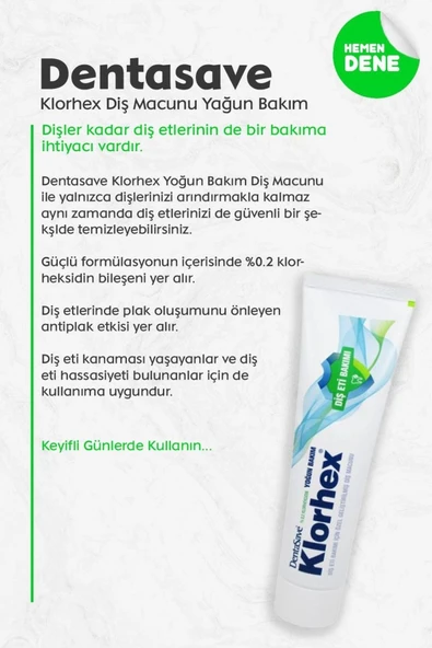 Klorhex Diş Macunu Yoğun Bakım 75 Ml - 2