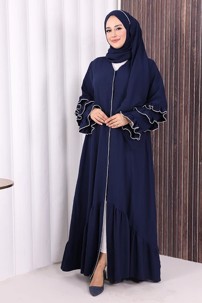 Şal ve Ferace İkili Takım 70018 Lacivert - Resim 2