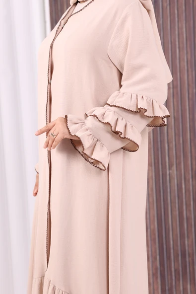 Şal ve Ferace İkili Takım 70018 Taş - Resim 7