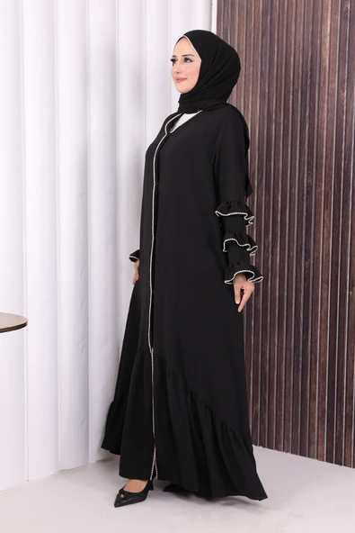 Şal ve Ferace İkili Takım 70018 Siyah - Resim 3