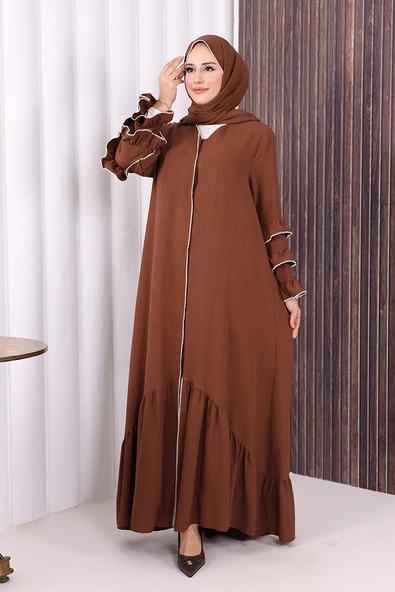Şal ve Ferace İkili Takım 70018 Kahverengi ürün görseli