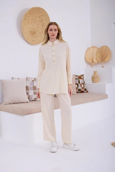 ŞEFFAF TAŞLI CUPRA KETEN TAKIM - 4