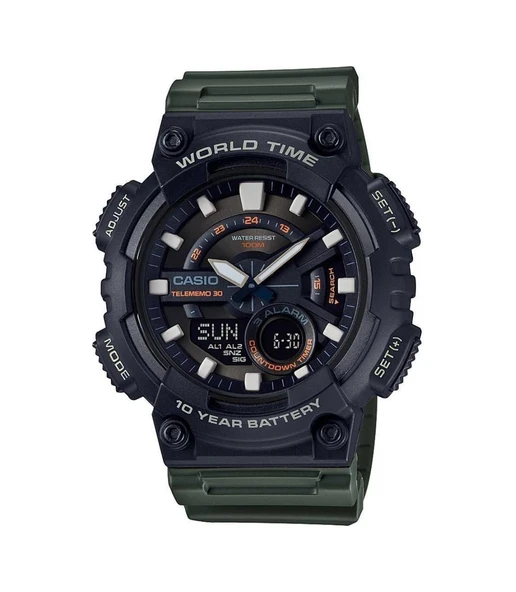 Casio AEQ-110W-3AVDF Dijital Erkek Kol Saati ürün görseli