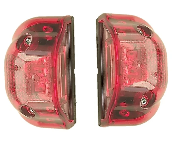 2 Adet Tır Kamyon Dorse Plaka Lambası Kobra Kırmızı 12-24 Volt - Resim 4