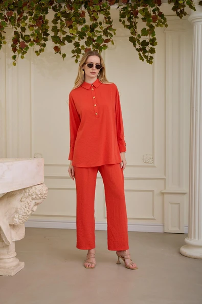 ŞEFFAF TAŞLI CUPRA KETEN TAKIM