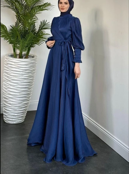 25Y4690 ELBİSE ABİYE JANJAN ÇAPRAZ BAĞLAMALI - Resim 7