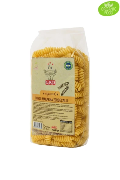 GRD Organik Zerdeçallı Burgu Makarna 400 gr
