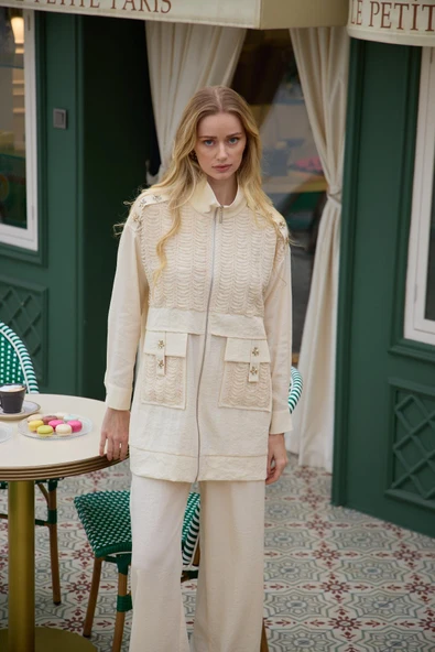 TAŞLI ŞERİT DANTELLİ TAKIM - 3