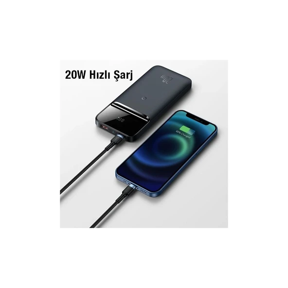 Baseus 20W 10000MAH Magsafe Manyetik Kablosuz Taşınabilir Powerbank, Iphone 12,13,14 Serisi Uyumlu - 3