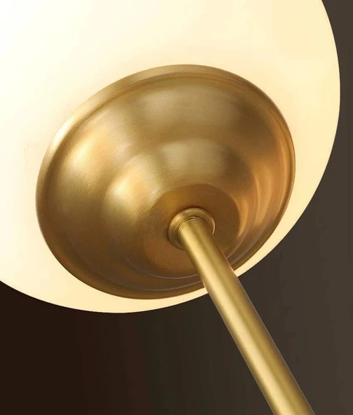 Subox Altın 6'li Sarkıt Avize Tavan Sarkıt Avize ve Camlı Avize - 5