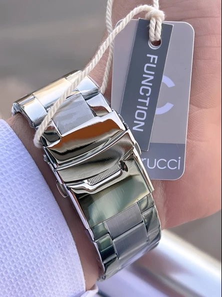 Ferrucci Renkli Cam Çelik Kordon İç Kadran Özellikleri Aktif 2 Yıl Garantili Erkek Kol Saati E.FC02 - Resim 5