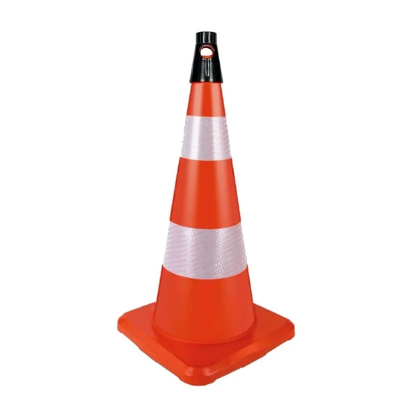 Trafik Yol Konisi Reflektifli 75cm İşyeri Otopark Dükkan PVC Kırılmaz Esnek Trafik Dubası Delinatör - 3