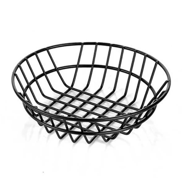 Altınbaşak Metal Örgülü Yuvarlak Ekmek Meyve Sepeti 20cm A01401