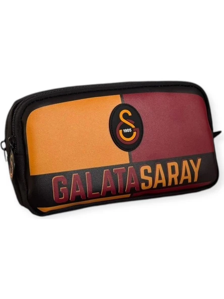 Galatasaray Lisanslı Jumbo Boy Çift Gözlü Kalem Çantası