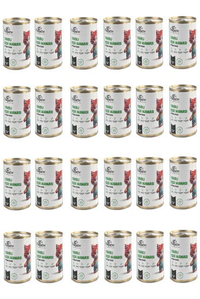Yavru Kedi Yaş Mama Kuzu Konserve Jöleli Premium Parça Etli Besleyici Tahılsız İçerik 24 x 415 gr - 2