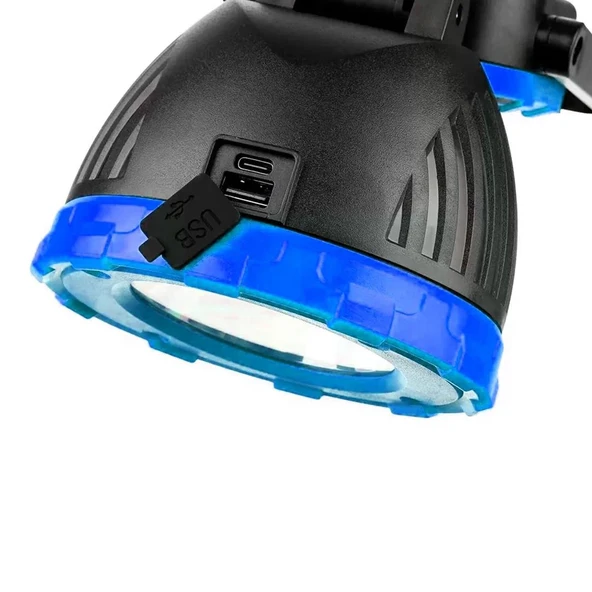 Powermaster PM-8033C 6 Modlu EL Feneri Ve Işıldak Acil Durum Lambası 9 Cob Ledli Solar Şarjlı - 4