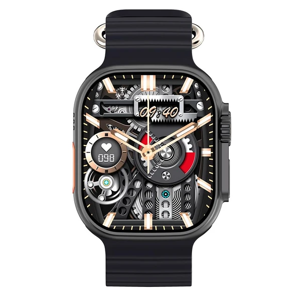Hytech W69 Watch IOS Ve Android Uyumlu Mactive 2.05 İnç Geniş Ekranlı Siyah Akıllı Saat - 3