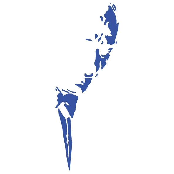 Atatürk Silüet Sticker17x17 Cm Mavi ürün görseli