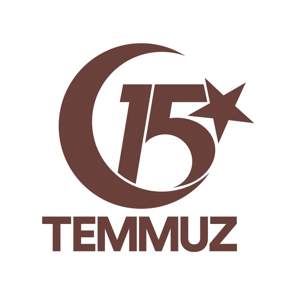 15 Temmuz  Sticker 17x17 Cm Kahverengi ürün görseli