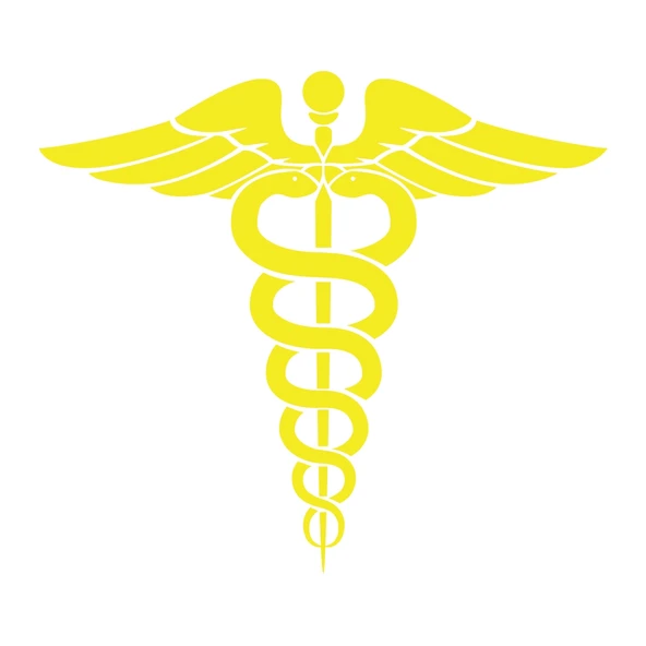 Tıp Logosu  Oto Sticker, Araba Sticker17x17 Cm Sarı ürün görseli