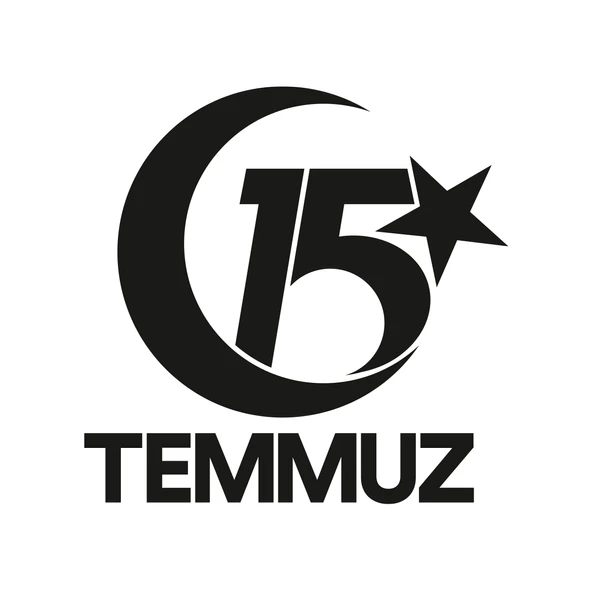 15 Temmuz Sticker 17x17 Cm Siyah ürün görseli