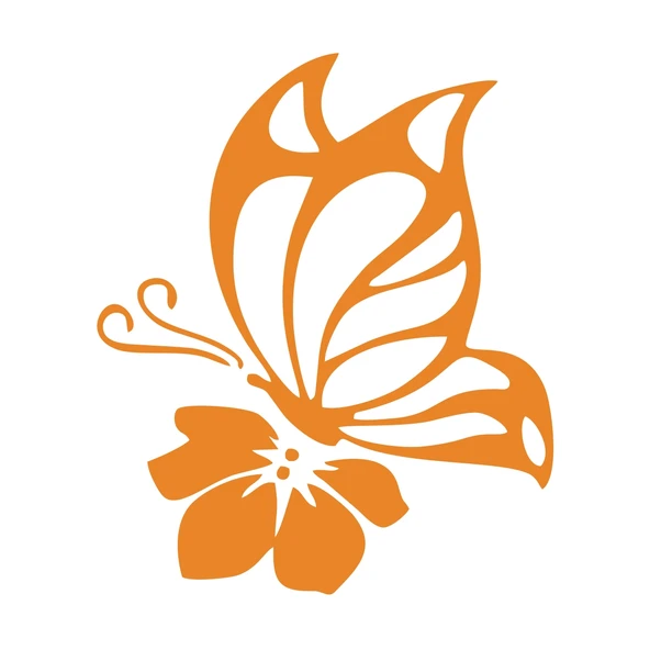 Yıldız ve Kelebek Sticker17x17 Cm Turuncu ürün görseli