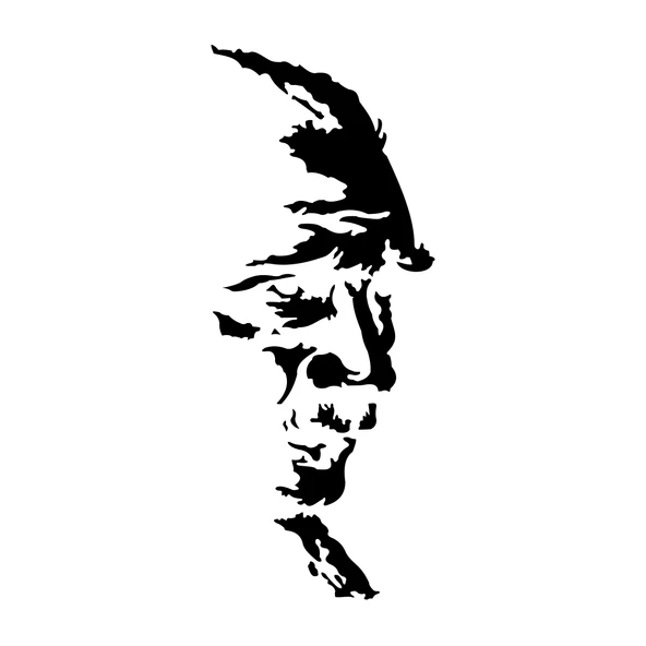 Atatürk Silüet Sticker17x17 Cm Siyah
