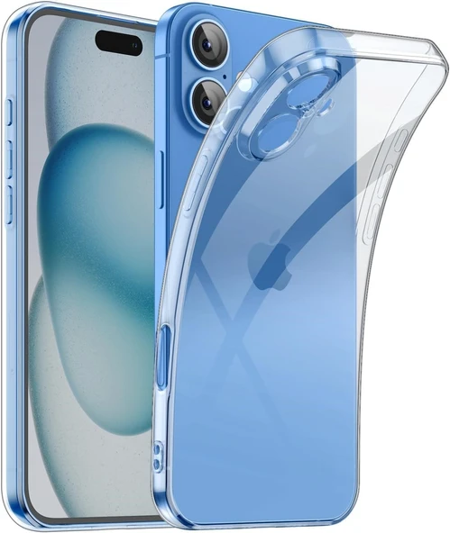 Logis Apple iPhone 16 Kılıf Süper Silikon Şeffaf - 1
