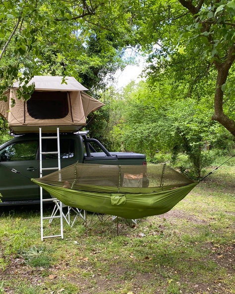Nurgaz Campout Cibinlikli Hamak Haki - 3