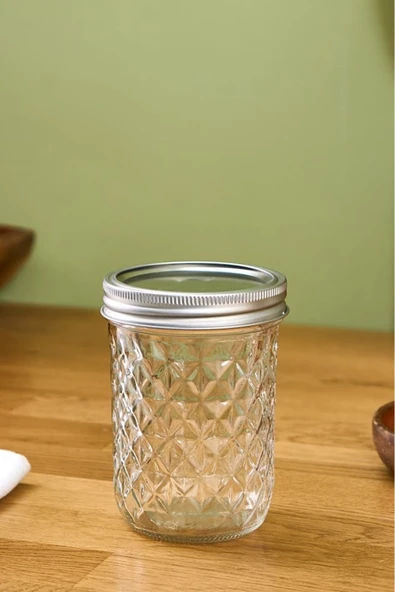 x Refika'dan Boyunsuz Baklava Desen Kavanoz 250 Ml - Resim 5