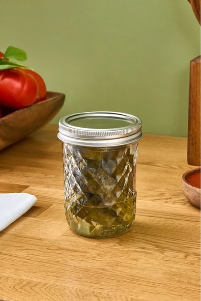 x Refika'dan Boyunsuz Baklava Desen Kavanoz 250 Ml - Resim 6