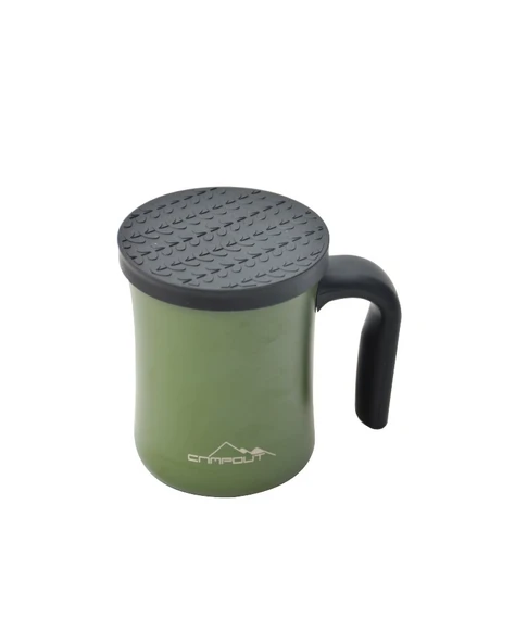 Nurgaz Campout Çift Katmanlı Termos Kupa Yeşil 350 ML - 2