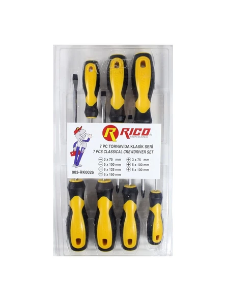 RICO 7 PCS TORNAVİDA SETİ KLASİK SERİ