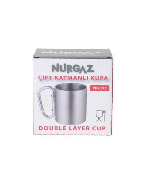 Nurgaz Campout Çift Katmanlı Kupa Karabinalı - 4