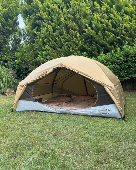 Nurgaz Campout Neptüne 3 Kamp Çadırı Krem - 12