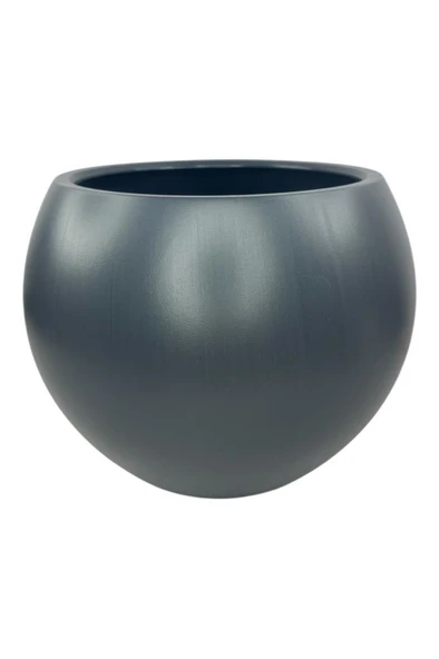 Nettenevime Küre Yuvarlak Top Vazo Dekoratif Saksı ANTRASİT 38*30cm