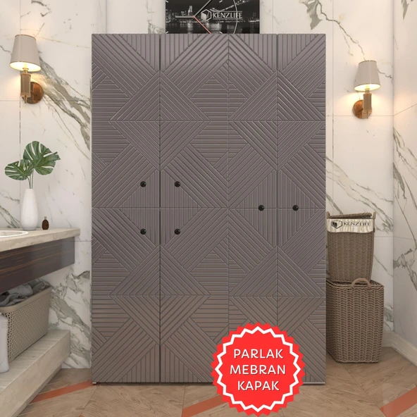 Kenzlife membran çamaşır kurutma makinesi dolabı yaromira gribyz üçgen 180*120*64 mebran kapak suntalam gövde