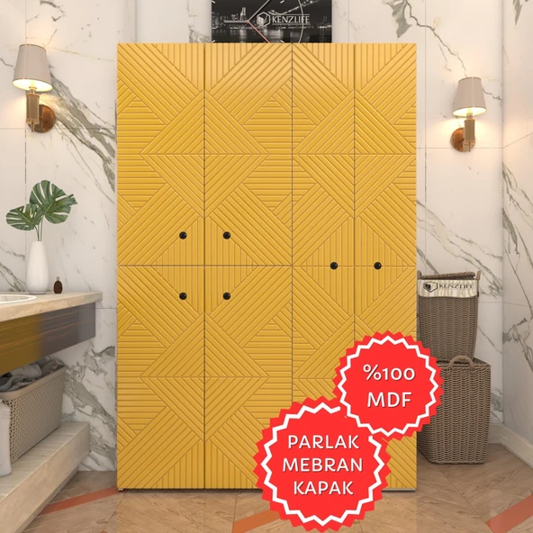 Kenzlife membran çamaşır kurutma makinesi dolabı yaromira hrdbyz üçgen 180*120*64 mebran kapak MDF gövde