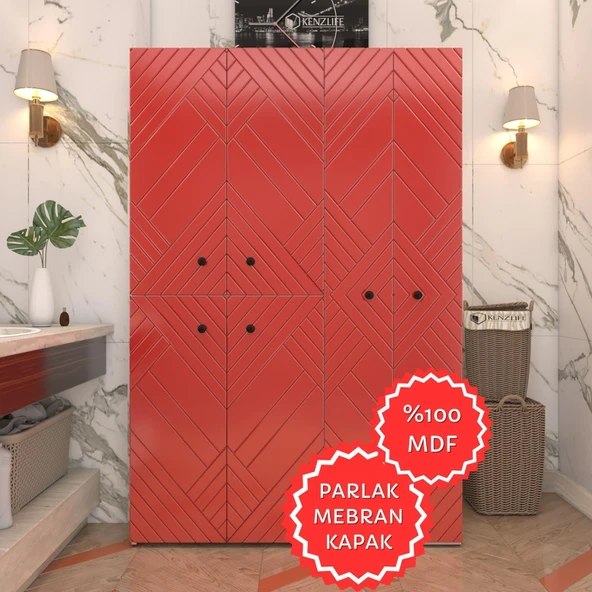 Kenzlife membran çamaşır kurutma makinesi dolabı yaromira krmbyz köşeli 180*120*64 mebran kapak MDF gövde