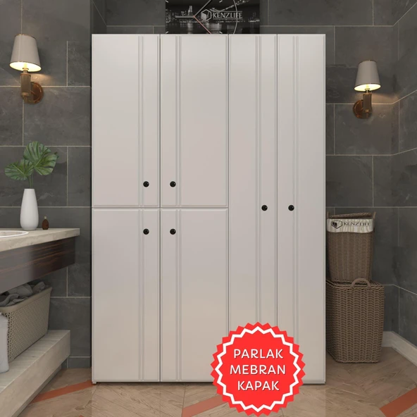 Kenzlife membran çamaşır kurutma makinesi dolabı yaromira byzbyz sadelim 180*120*64 mebran kapak suntalam gövde ürün görseli