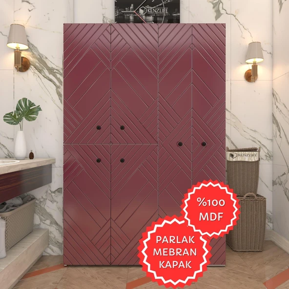 Kenzlife membran çamaşır kurutma makinesi dolabı yaromira fşybyz köşeli 180*120*64 mebran kapak MDF gövde