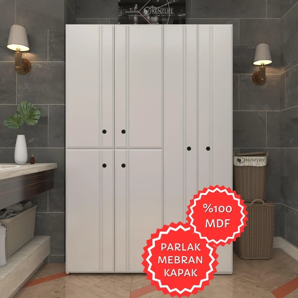 Kenzlife membran çamaşır kurutma makinesi dolabı yaromira byzbyz sadelim 180*120*64 mebran kapak MDF gövde
