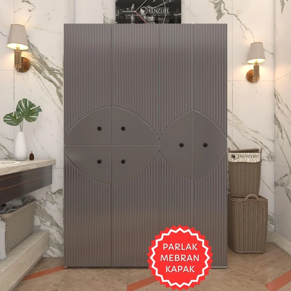 Kenzlife membran çamaşır kurutma makinesi dolabı yaromira gribyz çehre 180*120*64 mebran kapak suntalam gövde
