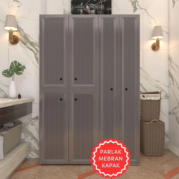 Kenzlife membran çamaşır kurutma makinesi dolabı yaromira gribyz tiril 180*120*64 mebran kapak suntalam gövde ürün görseli