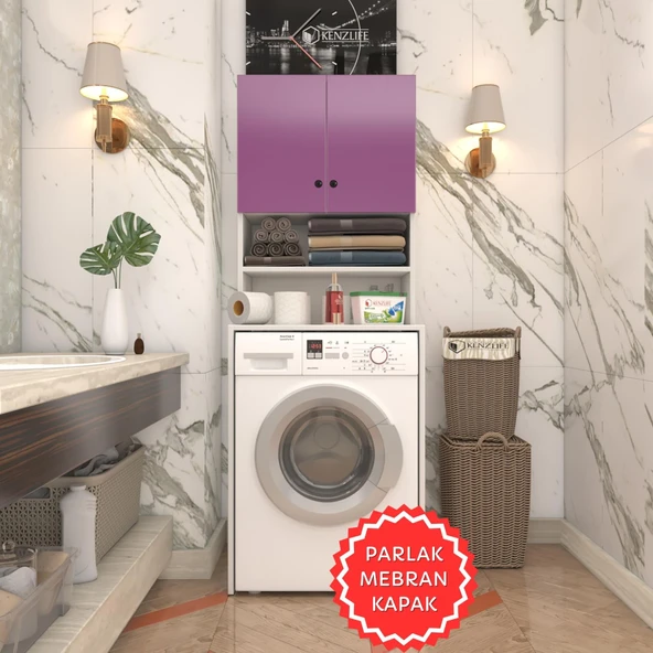Kenzlife membran çamaşır makinesi dolabı hayzum llabyz düz 180*66*55 mebran kapak suntalam gövde