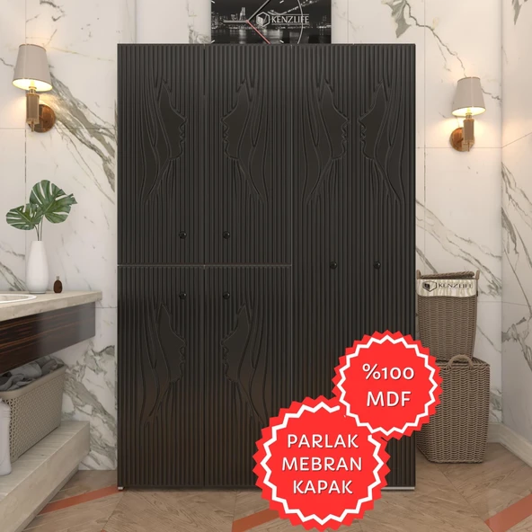 Kenzlife membran çamaşır kurutma makinesi dolabı yaromira syhbyz yüzyüze 180*120*64 mebran kapak MDF gövde