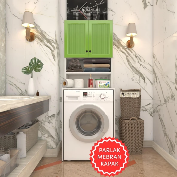 Kenzlife membran çamaşır makinesi dolabı hayzum yşlbyz çubuk 180*66*55 mebran kapak suntalam gövde