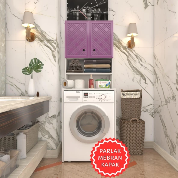 Kenzlife membran çamaşır makinesi dolabı hayzum llabyz hasır 180*66*55 mebran kapak suntalam gövde ürün görseli