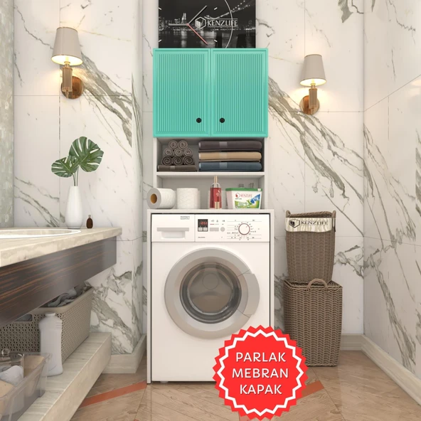 Kenzlife membran çamaşır makinesi dolabı hayzum trkbyz inceince 180*66*55 mebran kapak suntalam gövde