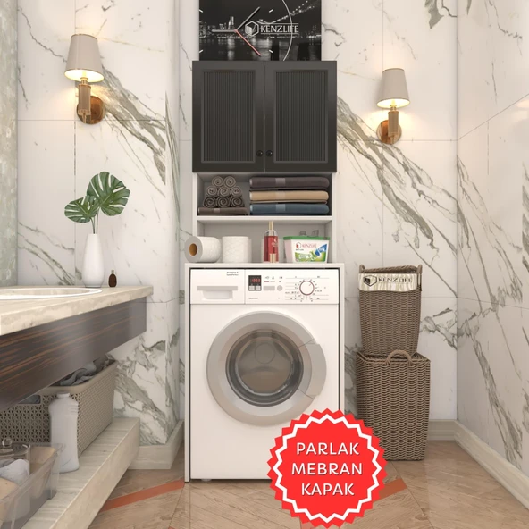 Kenzlife membran çamaşır makinesi dolabı hayzum syhbyz çubuk 180*66*55 mebran kapak suntalam gövde